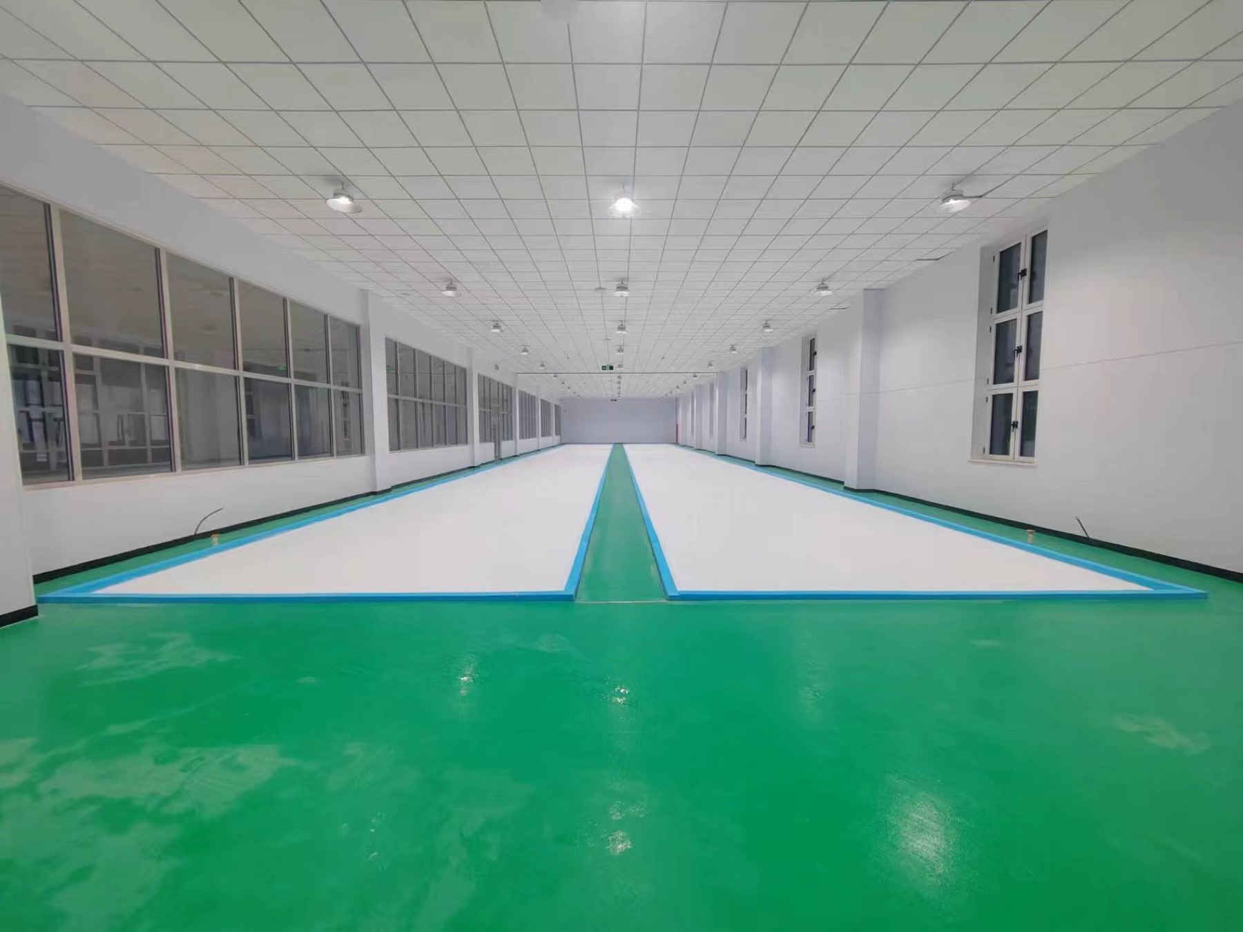 Finished hockey rink ready for opening day