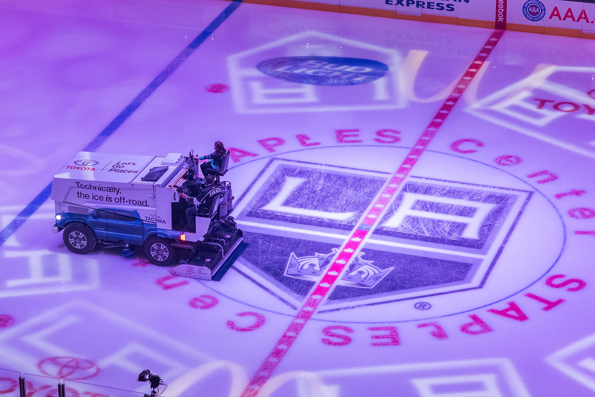 Commercial rink prepared for public skating operations