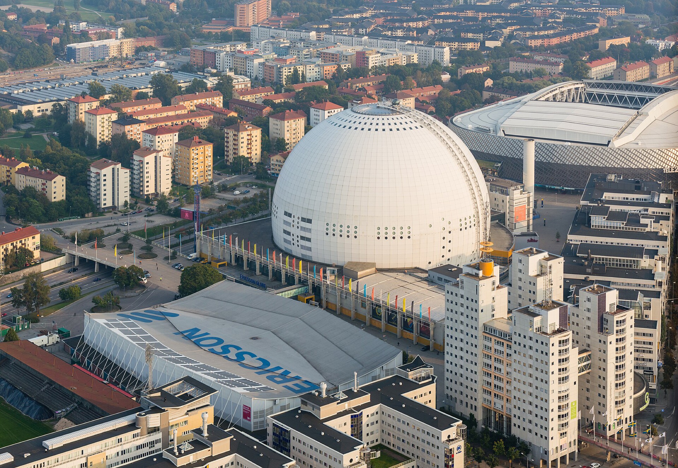 Indoor ice arena with clear spectator sightlines